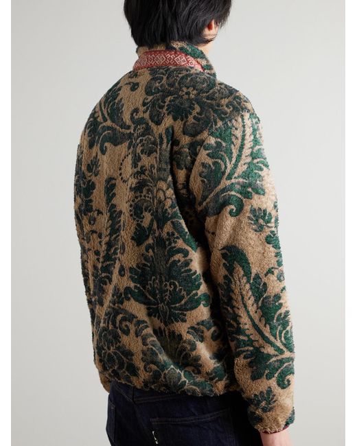 Kapital Natural Damask Printed Fleece Jacket for men