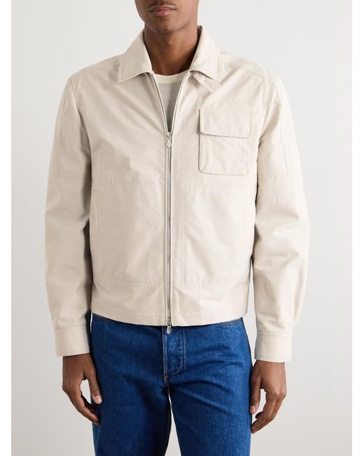 Brunello Cucinelli Natural Cotton-Blend Twill Jacket for men