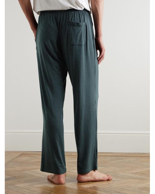 Derek Rose Green Marlowe Stretch Micro Modal Jersey Pyjama Trousers for men
