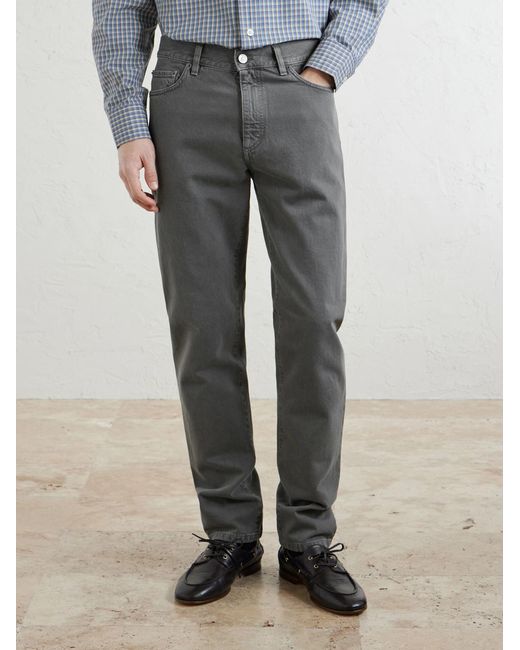 Zegna Gray Straight-Leg Jeans for men