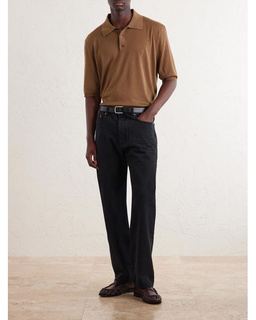 Saint Laurent Natural Wool Polo Shirt for men