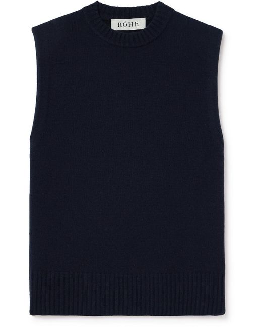 Rohe Blue Wool And Cashmere-blend Vest for men