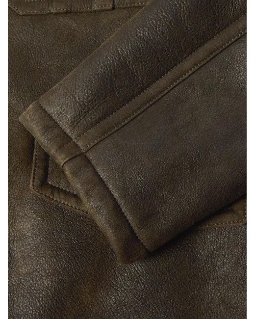 Etro Green Shearling Chore Jacket for men