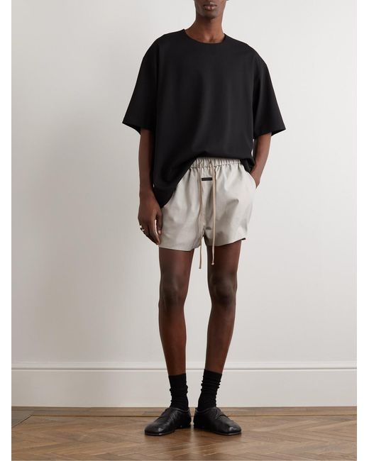 Fear Of God Natural Eternal Wide-Leg Twill Drawstring Shorts for men