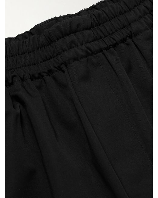 Rohe Weit geschnittene Shorts aus Baumwoll-Twill in Black für Herren