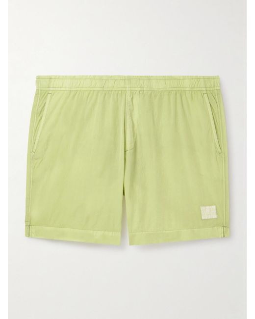 C P Company Green Slim-fit Mid-length Logo-appliquéd Swim Shorts for men