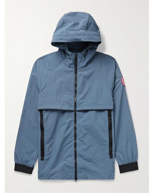 Canada Goose Blue Faber Logo-appliquéd Acclimaluxe Shell Hooded Jacket for men