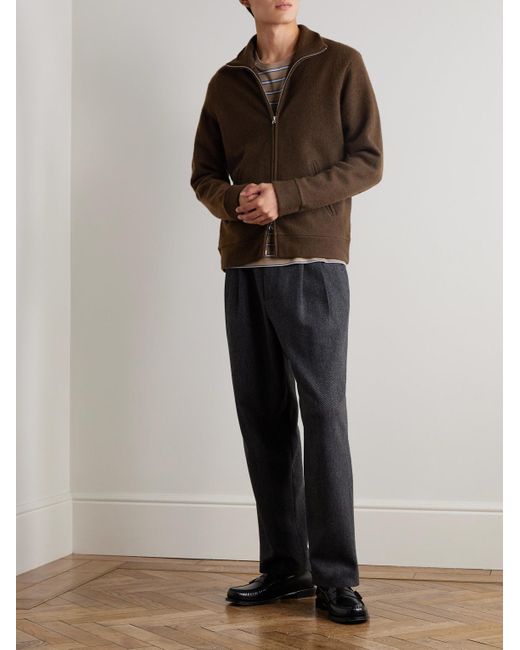 6398 Merino Wool-Felt Jacket di NN07 in Brown da Uomo