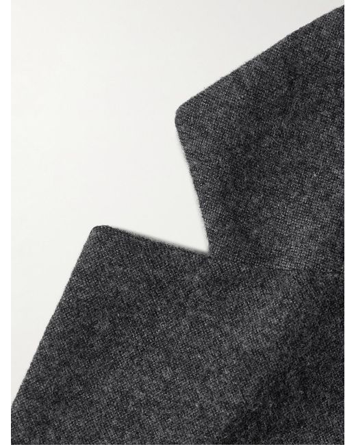 A.P.C. Black Luc Unstructured Brushed Wool-Blend Suit Jacket for men