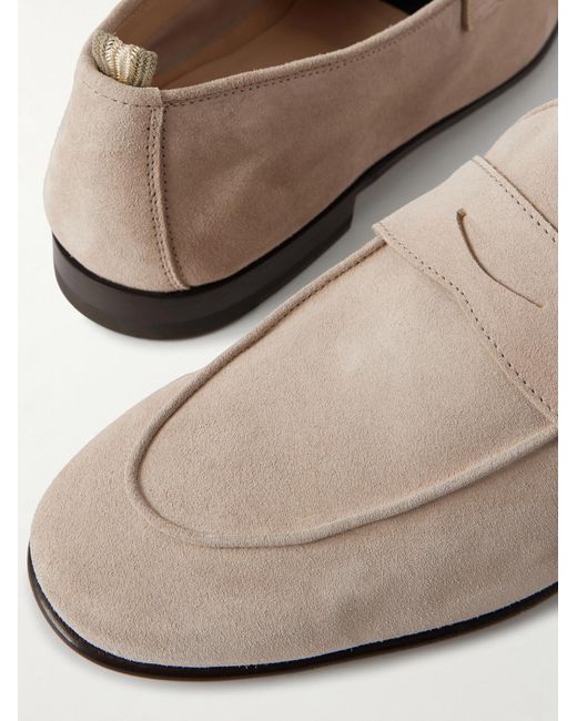 Officine Creative Natural Oliver 010 Suede Penny Loafers for men