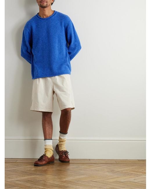 Folk Blue Knitted Sweater for men