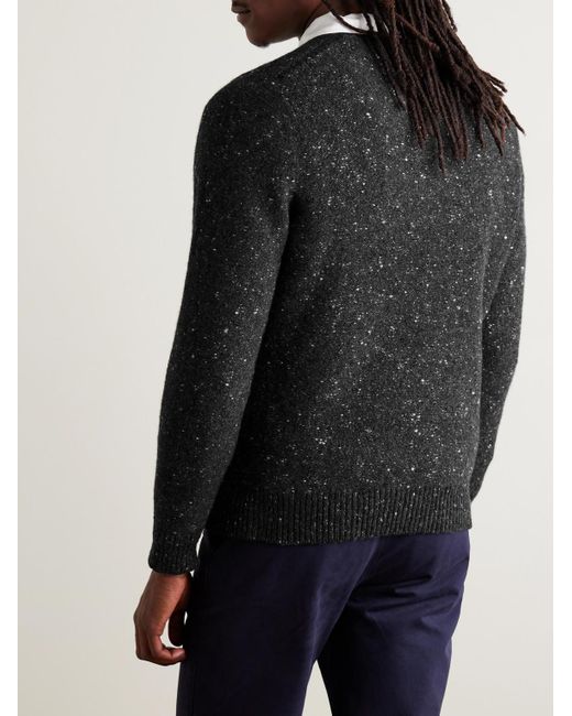 Inis Meáin Gray Merino Wool And Cashmere-blend Sweater for men