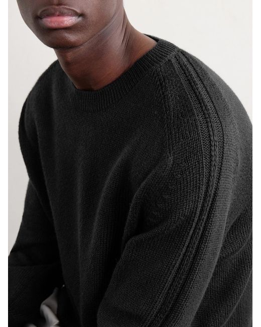 Our Legacy Black Knitted Cotton Sweater for men