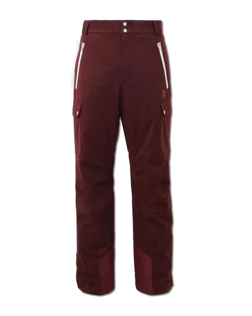 Brunello Cucinelli Red Straight-leg Shell-trimmed Wool Ski Pants for men