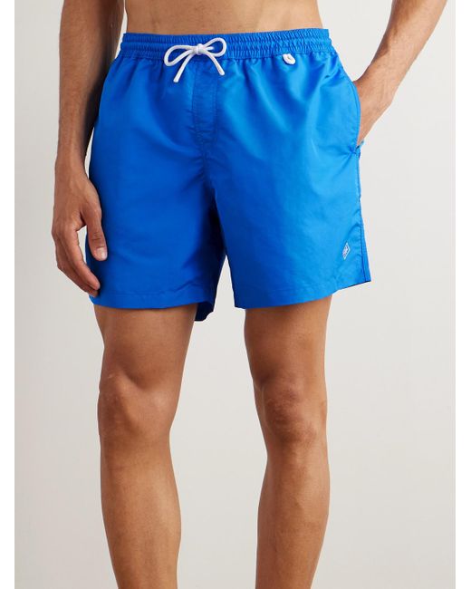 Loro Piana Blue Bay Straight-leg Mid-length Logo-print Swim Shorts for men