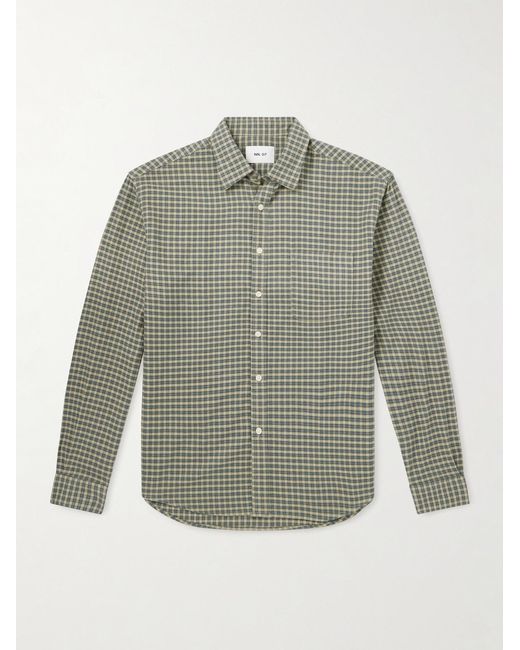 NN07 Gray Deon 5465 Organic Cotton-flannel Shirt for men