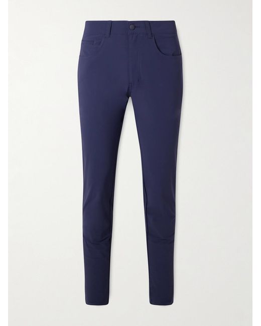 Peter Millar Blue Bingham Performance Slim-Fit Straight-Leg Tech-Shell Golf Trousers for men