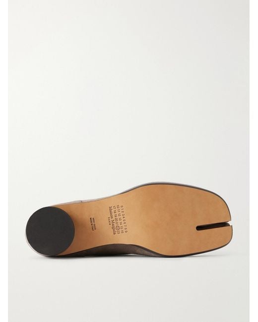 Maison Margiela Natural Tabi Split-Toe Suede Boots for men