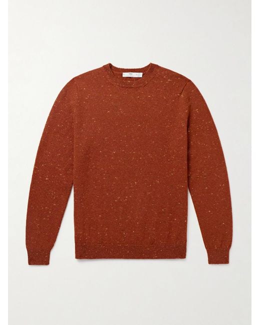 Inis Meáin Red Merino Wool And Cashmere-blend Sweater for men