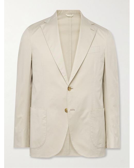 De Petrillo Natural Slim-fit Cotton-blend Suit Jacket for men