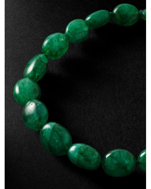 JIA JIA Green Arizona Large Candy Quartz Beaded Bracelet for men