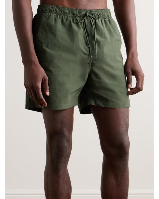 Norse Projects Green Hauge Straight-leg Mid-length Recycled Swim Shorts for men