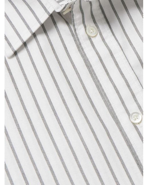 Norse Projects White Ivan Striped Organic Cotton Shirt for men