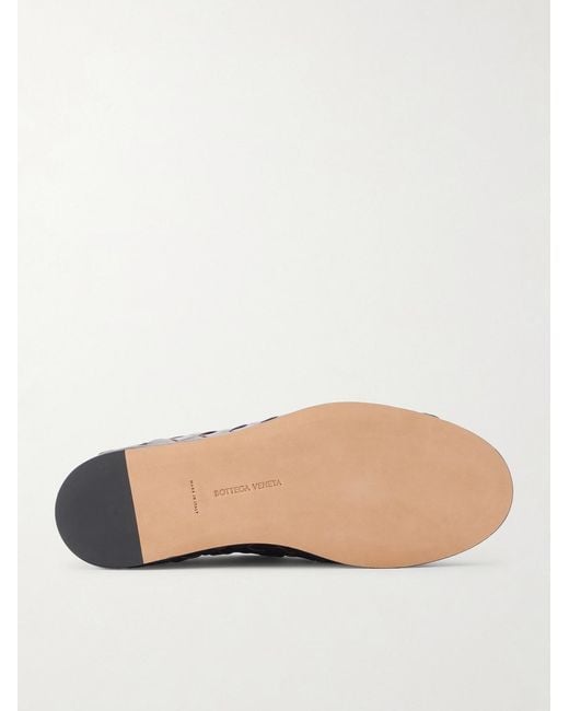 Bottega Veneta Brown Sunday Intrecciato Leather Slippers for men