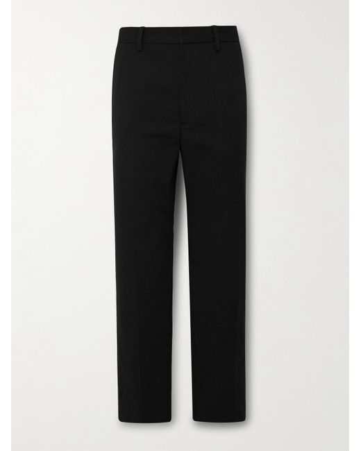 Acne Black Ayonne Straight-leg Cotton-blend Twill Trousers for men