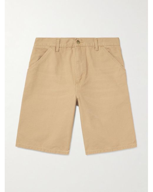Carhartt Natural Straight-leg Organic Cotton-canvas Shorts for men
