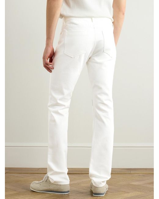 Gabriela Hearst White Anthony Slim-Fit Straight-Leg Organic Jeans for men