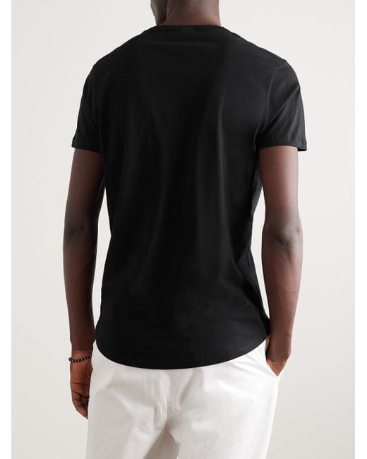 Orlebar Brown Black Ob-T Slim-Fit Cotton-Jersey T-Shirt for men
