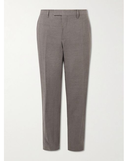 Mr P. Gray Phillip Slim-fit Linen Suit Trousers for men