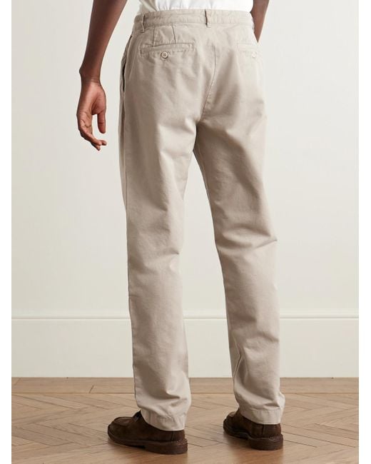 Hartford White Tommy Straight-leg Cotton-twill Trousers for men