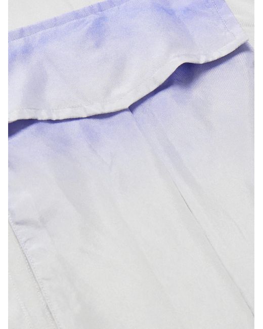 Camicia in seta di Dries Van Noten in Blue da Uomo