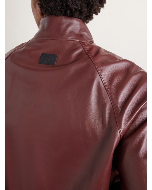 Acne Brown Lokot Leather Jacket for men