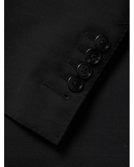 Tom Ford Black Shelton Slim-Fit Sharkskin Wool-Blend Suit Jacket for men