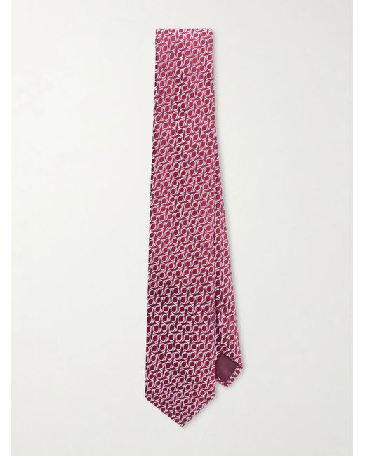 Charvet Pink 8.5Cm Silk-Jacquard Tie for men