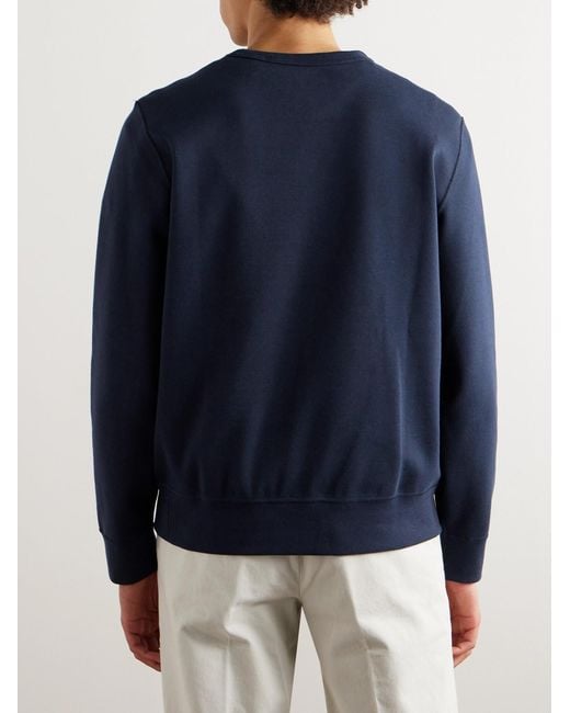 Polo Ralph Lauren Blue Logo-Embroidered Jersey Sweatshirt for men