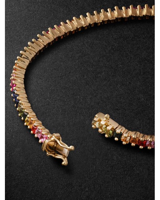 Suzanne Kalan Black Princess Midi 18-Karat Sapphire Bracelet for men