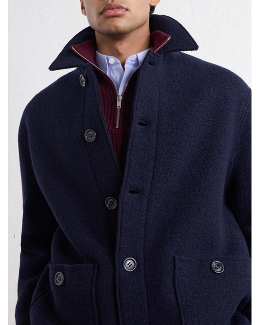 Valstar Blue Virgin Wool-Bouclé Jacket for men