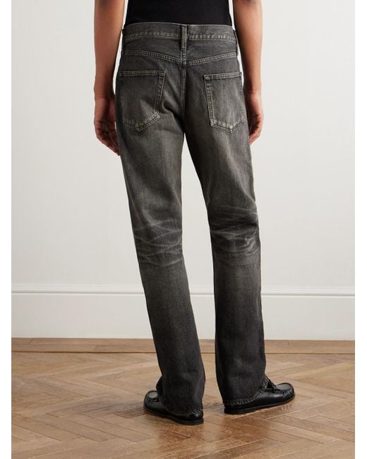 Fear Of God Gray Straight-Leg Logo-Appliquéd Jeans for men