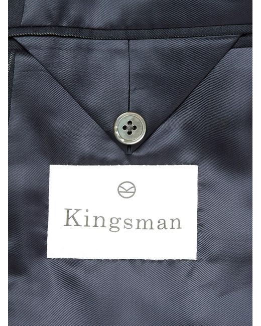 Kingsman Harry's dunkelblauer Anzug aus 120s-Wolle mit Nadelstreifen in Blue für Herren