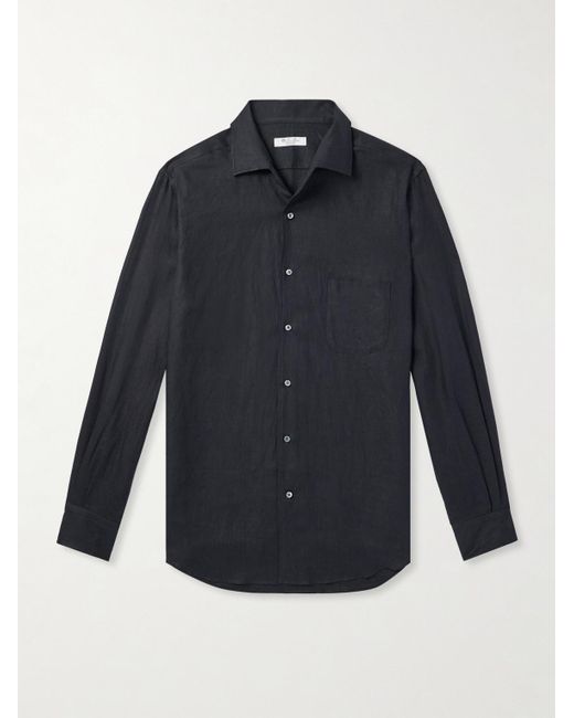 Loro Piana Blue André Arizona Linen Shirt for men