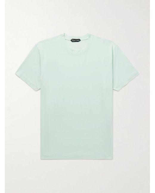 Tom Ford Green Slim-Fit Lyocell And Cotton-Blend Jersey T-Shirt for men