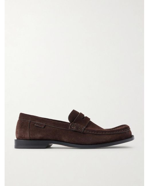 Loewe Brown Campo Suede Loafers for men