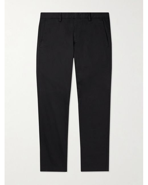 NN07 Black Theo Slim-Fit Organic Cotton-Blend Chinos for men