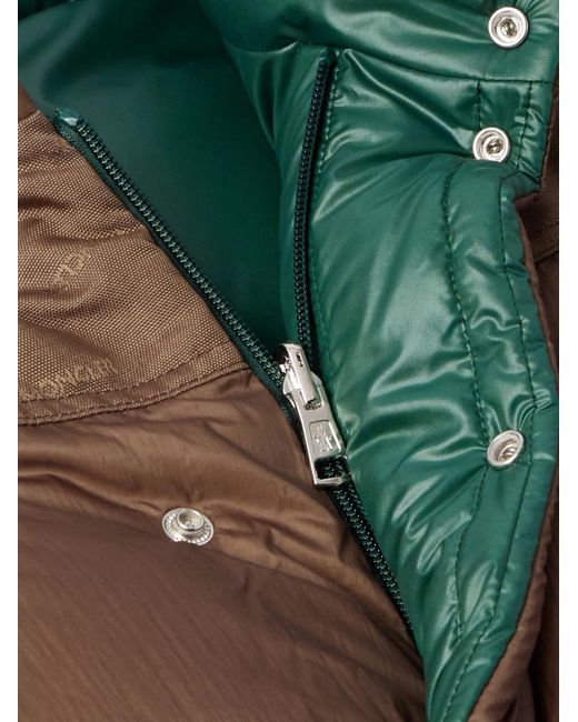 Moncler Brown Reversible Convertible Canvas-Trimmed Quilted Shell Down Jacket for men