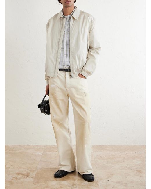 Acne Natural Paint-Splattered Straight-Leg Jeans for men