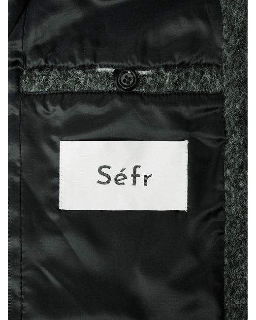 Séfr Green Argento Brushed-Knit Blazer for men